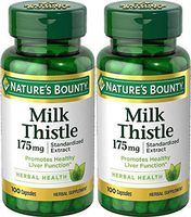 Nature's Bounty Milk Thistle 175mg, 200 Capsules (2 X 100 Count Bottles)