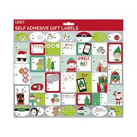 B-THERE Bundle of 120 Peel & Stick Christmas Gift Labels - Juvenile Holiday Gift Tags Gifting Supplies