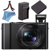 Panasonic Lumix DMC-LX10 DMC-LX10K Digital Camera + Lithium Ion Battery + Charger + Flexible Tripod + Fibercloth Bundle