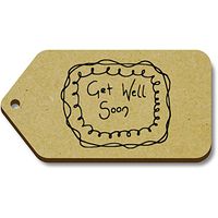 Azeeda 10 x 'Get Well Soon' 66mm x 34mm Gift Tags (TG00001022)