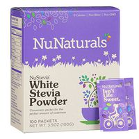 NuNaturals – NuStevia - Maltodextrin Powder - All-Purpose Sweetener - 50 Count