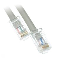ACL 50 Feet Cat5e Plenum RJ45 Bootless Ethernet Lan Cable, CMP, 24 AWG, Gray