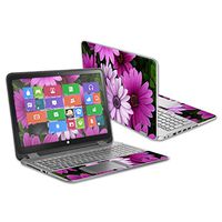 Mightyskins Skin Compatible with Hp Envy X360 15.6" - Purple Flowers | Protective, Durable, and Unique Vinyl Decal Wrap Cover | Easy to Apply, Remove, and Change Styles | Made in The USA