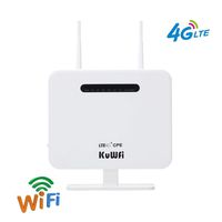 4G CPE Router 300Mbps Unlocked LTE AP Wireless Router with 2 Antenna and 4 LAN Port WiFi Router Hotspot with SIM Card Slot for 32 Users Work in Caribbean,Europe,Asia,Middle East(B1/B3/B5 EU Version)