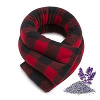 Sunny Bay Neck Heating Wrap, Heat Therapy Pad for Neck & Shoulder Muscle Pain Relief-Thermal, Reusable, Non Electric, Buffalo Plaid Red, Extra Long, Lavender-Scented