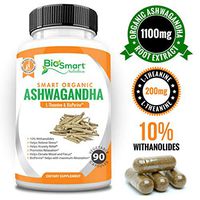 Organic Ashwagandha Capsules 1300mg Made With Ashwaganda Root Extract, L-Theanine and Black Pepper - Anxiety Relief - Stress Relief - Mood Enhancer - Anti Anxiety Supplement - Thyroid Support, 90 Caps