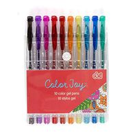 DCI Color Joy Gel Pens, Bright and Vivid Colors, Soft Rubber Grip, 10-Count, Gel Pens for Adult Coloring, Great for Coloring Books