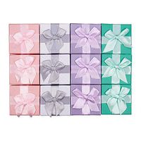 BENECREAT 12 Pack Gift Boxes Jewelry Display Box Jewelry Set for Anniversaries, Weddings, Birthdays, 4 Assorted Color - 2.83 x 2.83 x 2 Inches