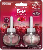 Glade Plugins Scented Oil Refills - Limited Edition Holiday Collection - Peaceful Rose & Wood - 2 Count Oil Refills Per Package - One (1) Package