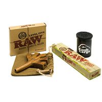 Bundle - 2 Items - RAW Level Five Wooden Cigarette Holder with 30 RAW Cones (1 1/4 Cones)