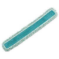 Rubbermaid Commercial HYGEN Q449 HYGEN Dust Mop Heads With Fringe, Green, 48", Microfiber, 6/Carton