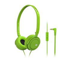 MQbix MQHT360GRN Palette Mini Lightweight Headphones with Built-In Mic, Green