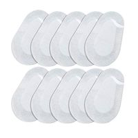 Eye Pads,Fencia 10 Pcs Sterile Oval-shaped Eye Pads, First Aid Eye Patch Eye Care Dressing Wound Care 3.5" x 2.8"