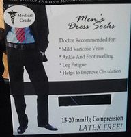 Fit Rite 15-20 mmHg True Medical Grade Men's Dress Socks Small, Navy, 378