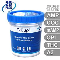 MiCare [25pk] - 5-Panel Multi Drug Test Cup (AMP/COC/mAMP/OPI/THC with A3) #MI-TDOA-254A3