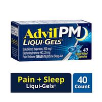 Advil PM Liqui-Gels (40 Count) Pain Reliever/Nighttime Sleep Aid Liquid Filled Capsules, 200mg Ibuprofen, 25mg Diphenhydramine