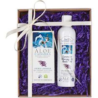 Aloe Cadabra Lavender Massage Oil and Organic Lavender Personal Lubricant Gift Set
