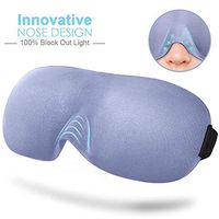 Axgo EM13DP Adjustable 3D Contoured Sleep Eye Mask for Men Women, 100% Block Out Light, Comfort and Lightweight for Travel, Shift Work, Naps (Gray)