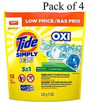 Tide Simply Pods 3 in 1 Fresh Scent 13 Pacs (Pack of 4-28 oz Total)