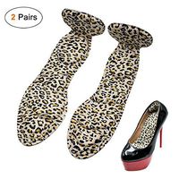 Viewm Heel Cushion Inserts Soft Heel Grips Sponge Shoe Pads for Women Heel Slip Pads DIY Size Heel Cushion, 2 Pairs, Leopard Round