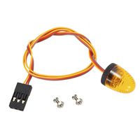 LAFEINA 5 Modes Ultra Bright LED Lights Rotating Flashing Police Lamp for 1/8 1/10 RC Mode Crawler Truck Short Course Car CC01 D90 SCX10 4WD (Orange)