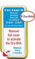 Dry-Brik® II Desiccant Blocks - 9 Blocks (3 Packs of 3 Blocks)| Replacement Moisture Absorbing Block for the Global II and Zephyr by Dry & Store | Hearing Device Dehumidifiers