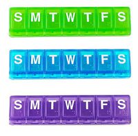 Ezy Dose Weekly Locking Pill Planner - Large, Colors Vary, Set of 10