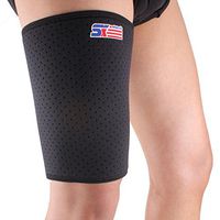 ShuoXin Sports Badminton Elastic Stretchy Thigh Brace Support Wrap Band - Black