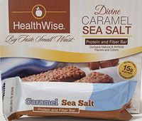 Healthwise - Divine Caramel and Sea Salt | Gluten Free Diet Snack Bars | Hunger Control and Appetite Suppressant High Protein, Low Fat, Chol Free, Low Net Carbs, High Fiber (7 Bars)