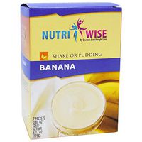 NutriWise - High Protein Diet Shake & Pudding | Banana | Low Calorie, Fat Free, Low Sugar (7/Box)