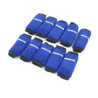 uxcell 10 Pcs Sports Blue Black White Elastic Finger Sleeve Wrap