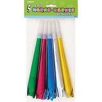 Foil Party Horns, 5ct