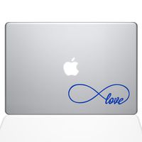 The Decal Guru Infinite Love Decal Vinyl Sticker, 12" MacBook, Dark Blue (1646-MAC-12M-DB)