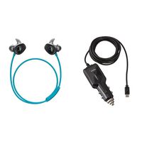 Bose SoundSport Wireless Headphones, Aqua + Car Charger