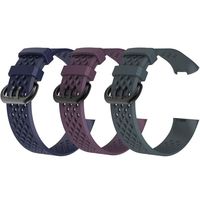 ZSZCXD Compatible for Fitbit Charge 3, New Soft Silicone Replacement WatchBand Strap Band Wristband for Fitbit Charge 3 (3Pcs,002, Large)