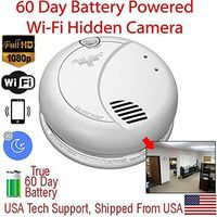 SecureGuard SMK-60D-B - HD 1080P / 90 Day Battery Powered WiFi Smoke Detector Spy Camera (WiFi - SD - 90 Day Battery - Made in The USA)