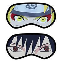 Anime Naruto COS Eye Patch Comfortable Sleeping Eye Shade Mask 2pcs/set (Uzumaki Naruto + Uchiha Sasuke)
