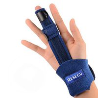 RESECU Finger Extension Splint for Trigger Finger, Mallet Finger, Finger Knuckle Immobilization, Finger Fractures, Post-Operative Care and Pain Relief- Malleable Metallic Hand Splint Finger Support