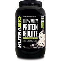 NutraBio 100% Whey Protein Isolate (Cookies and Cream, 2 Pounds)