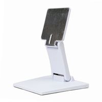 Single Adjustable LCD Monitor Stand Mount Folding VESA Monitor Desk Stand with VESA Hole 75x75mm 100x100mm (White)