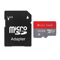 HH 512GB SD Micro Memory Card with Free Adapter, High Speed 512 GB SD Micro Card Class 10 Memory Card for Memory Expansion, Movie Music Storage, Portable Carrying, Data Copy and Traffic Recorder Mem