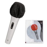 RETON 100 Counts 7.8CM Disposable Microphone Cover Sanitary Antimicrobial Karaoke Mic Cover Mike Windscreen for Recording Room, KTV and Any Shared Environment (Black)