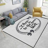 I Love You Floral Door Mat, Birthday Celebration Valentines Party Calligraphy with Emotional Expressions, Durable Rugs - Living, Dinning, Office, Rooms & Bedrrom, Hallway Carpet(2'x 3') Grey White