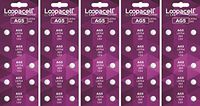 50 AG5 Button Cell Batteries, Alkaline Button Battery, 1.5V 10 Pcs Per Pack by LOOPACELL