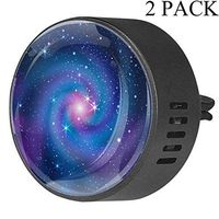 Galaxy Outer Space Pink Stars Starry Spiral Celestial 2 PCS Car Essential Oil Diffuser Vent Clip Car Aromatherapy Diffuser, White Musk