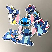 1 Set Hot Sale Cartoon Stitch Stickers for Skateboard Laptop Luggage Fridge Phone Car-Styling Doodle Waterproof car Sticker
