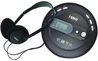 Naxa NPC-319-RED Slim Personal CD Player Portable 2-Way Power Red