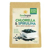 Premium Chlorella Spirulina Tablets 50/50 Mix (360 Tablets) 100% Raw, non-GMO. Chlorella Vulgaris and Spirulina Arthrospira Platensis. 2 Superfoods in 1 Tablet. No Fillers, NO Binders, No Preservative