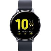 Samsung Galaxy Watch Active2 (Silicon Strap + Aluminum Bezel) Bluetooth - International (Aqua Black, R820-44mm)