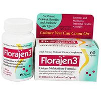 Florajen Florajen 3 High Potency Probiotic Unique Multiculture Formula Capsules, 60 caps (Pack of 3)